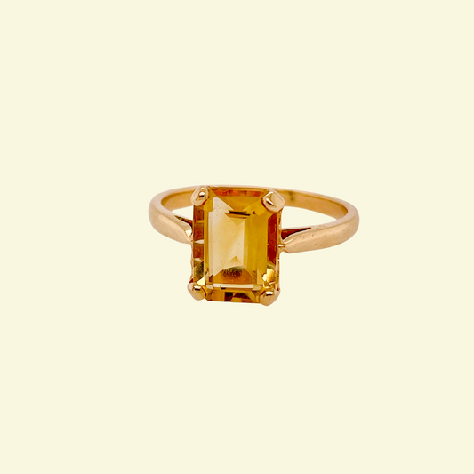 Bague vintage citrine