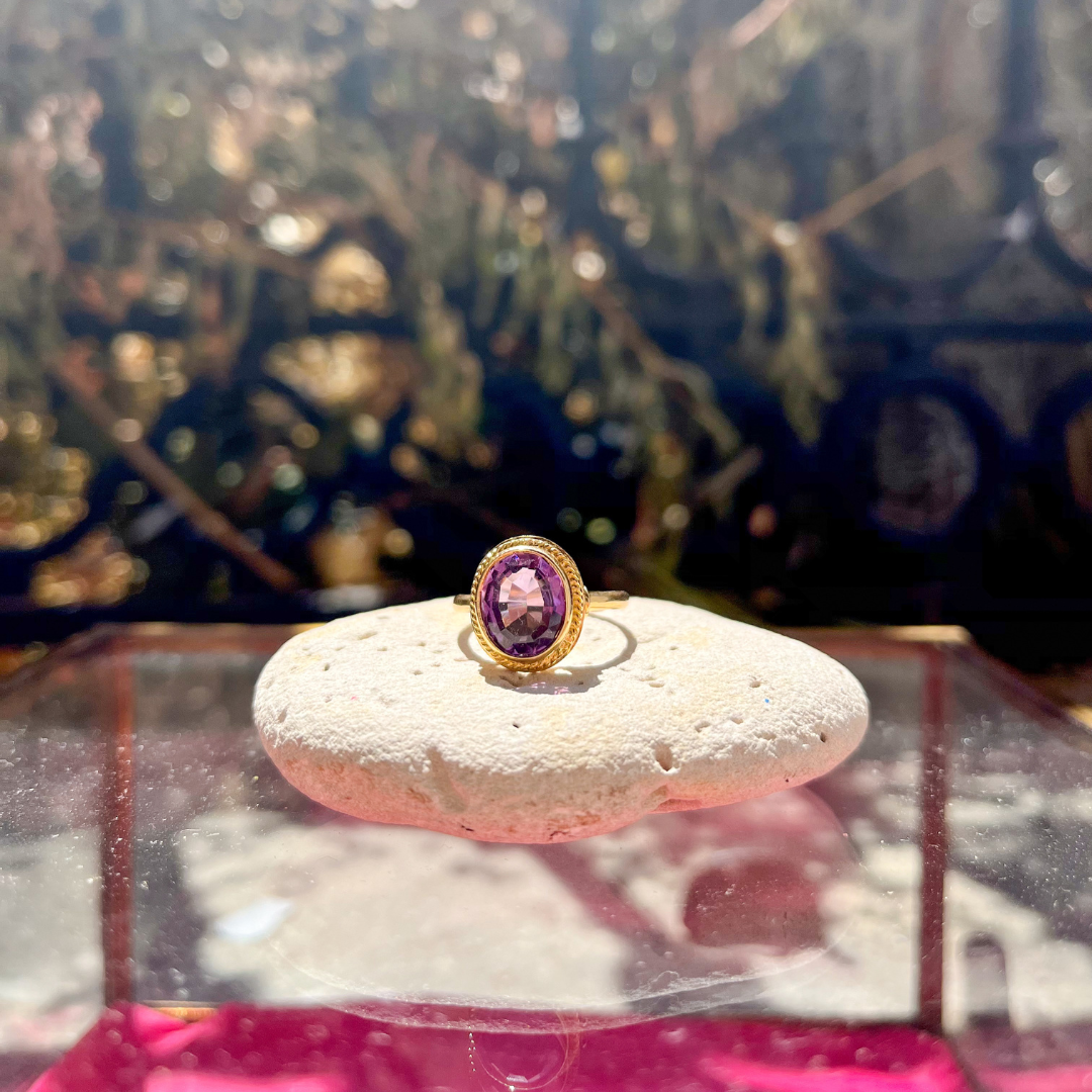 Bague vintage améthyste